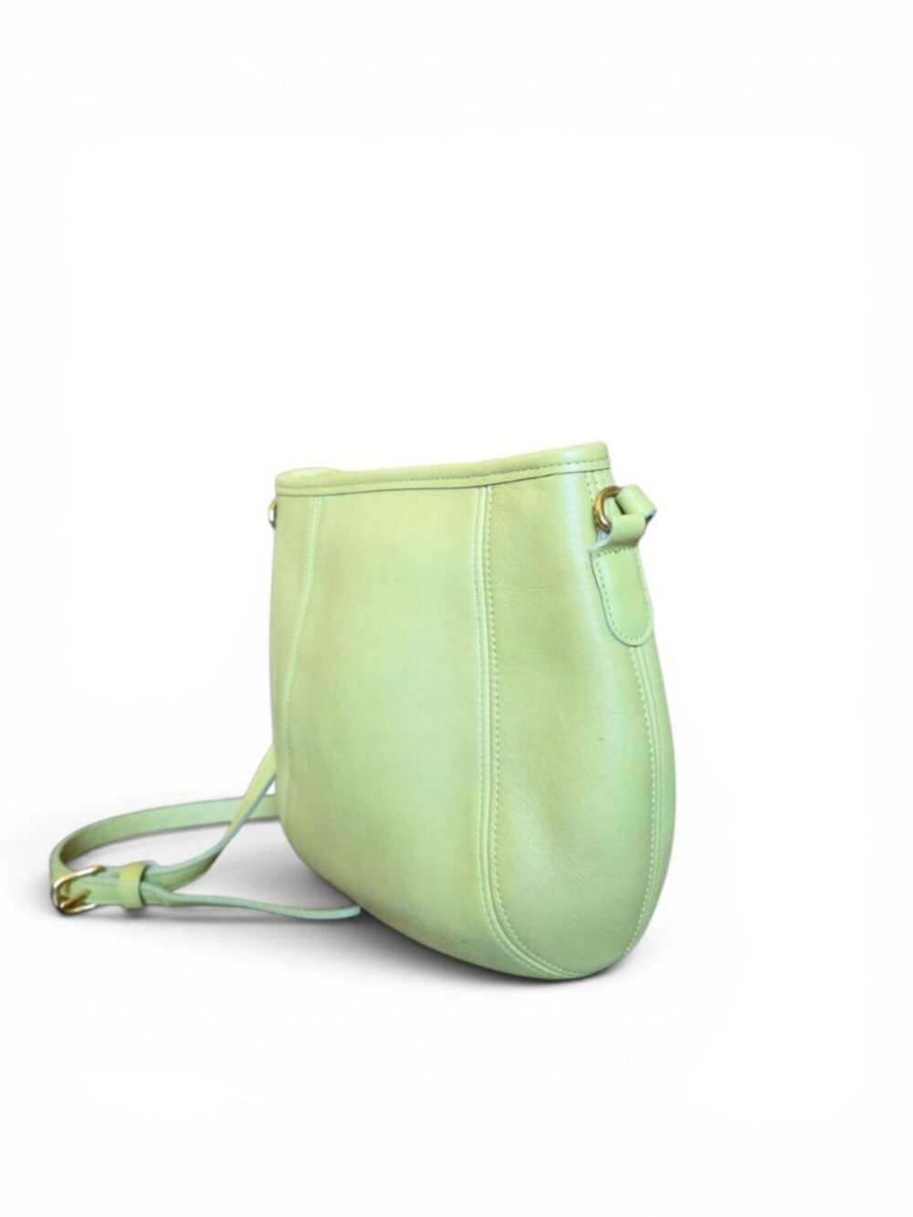 Vintage Coach 9990 Lime Pistachio Leather Small Framed Crossbody USA Rare - Picture 10 of 16